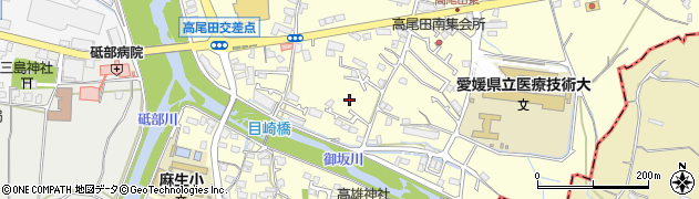 愛媛県砥部町（伊予郡）高尾田周辺の地図