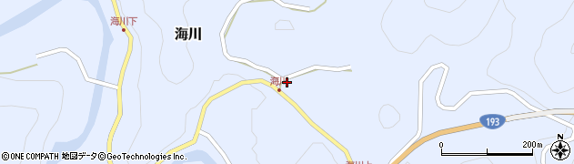 徳島県那賀郡那賀町海川ヲフウチ172周辺の地図