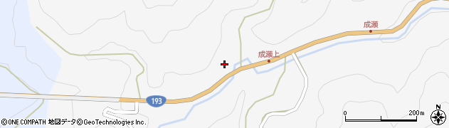 徳島県那賀町（那賀郡）成瀬（奥瀬平）周辺の地図