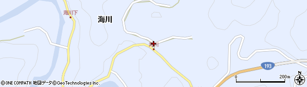 徳島県那賀郡那賀町海川ヲフウチ72周辺の地図