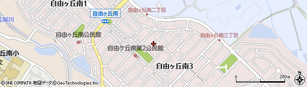 福岡県宗像市自由ヶ丘南2丁目周辺の地図