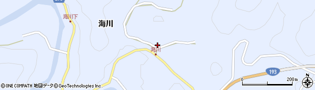 徳島県那賀郡那賀町海川ヲフウチ73周辺の地図