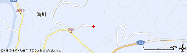 徳島県那賀郡那賀町海川ヲフウチ152周辺の地図