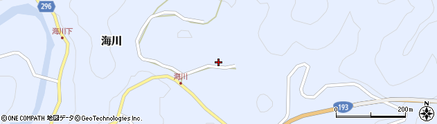 徳島県那賀郡那賀町海川ヲフウチ123周辺の地図