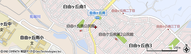 福岡県宗像市自由ヶ丘南2丁目10周辺の地図