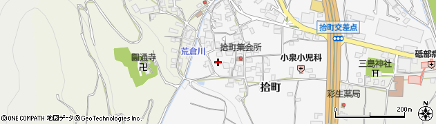 愛媛県伊予郡砥部町拾町周辺の地図