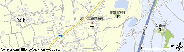 愛媛県伊予市宮下周辺の地図