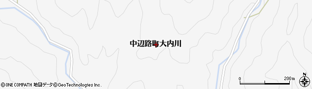 和歌山県田辺市中辺路町大内川周辺の地図