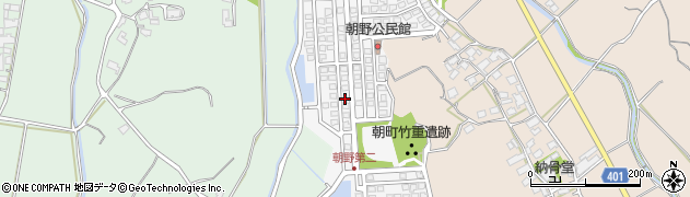 福岡県宗像市朝野302周辺の地図