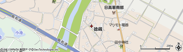 和歌山県みなべ町（日高郡）徳蔵周辺の地図
