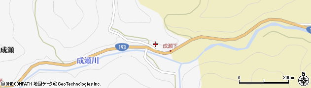 徳島県那賀郡那賀町成瀬田中周辺の地図