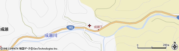 徳島県那賀町（那賀郡）成瀬（田中）周辺の地図