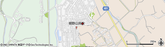 福岡県宗像市朝野231周辺の地図