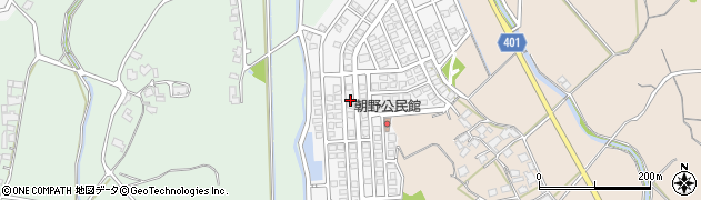 福岡県宗像市朝野258周辺の地図
