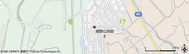 福岡県宗像市朝野257周辺の地図