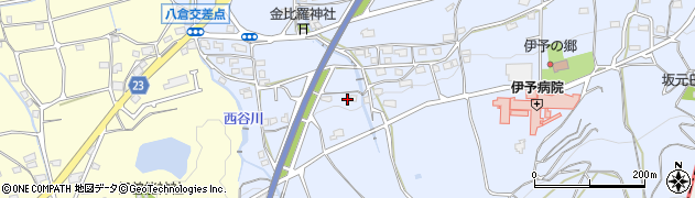 愛媛県伊予市八倉664周辺の地図