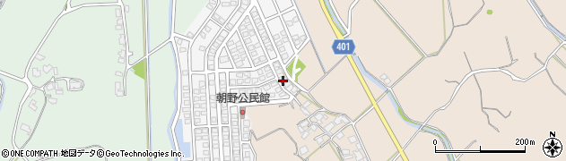 福岡県宗像市朝野206周辺の地図