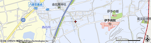 愛媛県伊予市八倉715周辺の地図