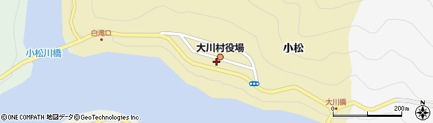 高知県大川村（土佐郡）周辺の地図