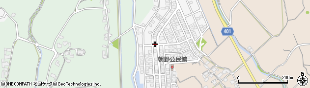 福岡県宗像市朝野186周辺の地図
