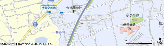 愛媛県伊予市八倉574周辺の地図