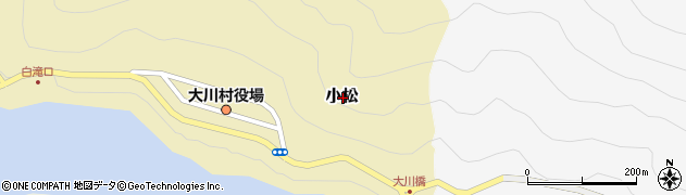 高知県土佐郡大川村小松周辺の地図