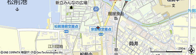 愛媛県伊予郡松前町筒井1109周辺の地図