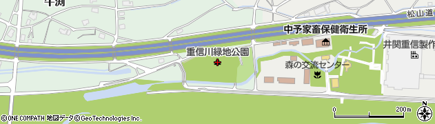 重信川緑地公園周辺の地図