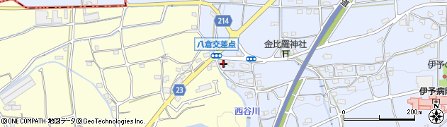 愛媛県伊予市八倉542周辺の地図