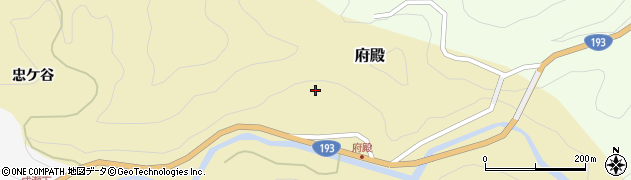 徳島県那賀町（那賀郡）府殿（日浦）周辺の地図