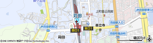苅田駅周辺の地図