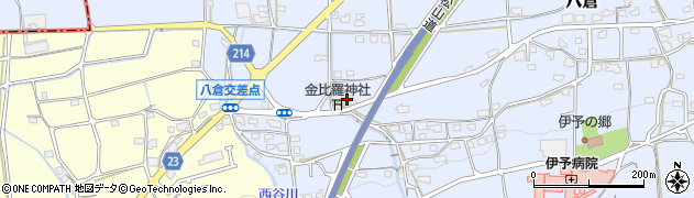 愛媛県伊予市八倉409周辺の地図