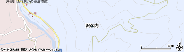高知県本山町（長岡郡）沢ケ内周辺の地図