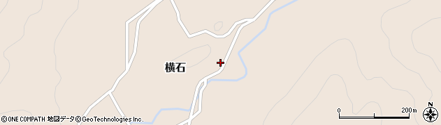 徳島県那賀町（那賀郡）横石（石原）周辺の地図