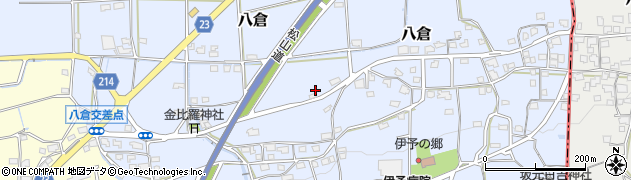愛媛県伊予市八倉390周辺の地図