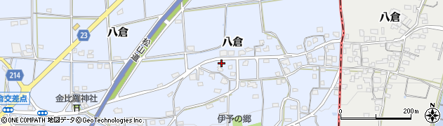 愛媛県伊予市八倉800周辺の地図