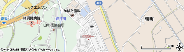 福岡県宗像市朝野45周辺の地図