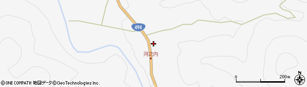 愛媛県東温市河之内4916周辺の地図
