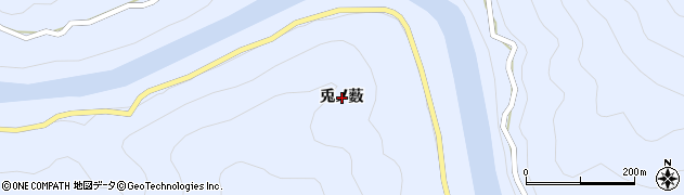 徳島県那賀町（那賀郡）水崎（兎ノ薮）周辺の地図