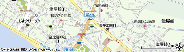 セブンイレブン福津津屋崎店周辺の地図