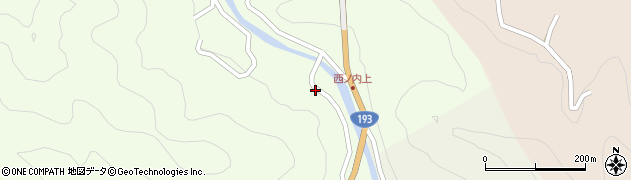 徳島県那賀町（那賀郡）御所谷（車瀬）周辺の地図