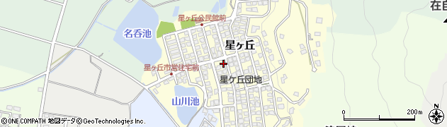 福岡県福津市星ヶ丘周辺の地図