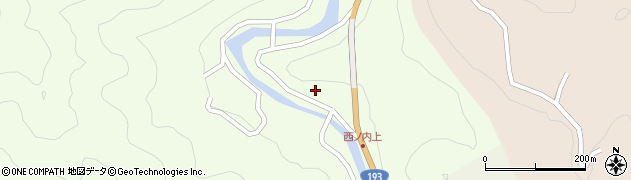 徳島県那賀町（那賀郡）御所谷（半名）周辺の地図