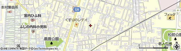 愛媛県伊予郡松前町筒井周辺の地図