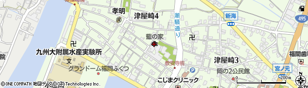津屋崎・千軒民俗館　藍の家周辺の地図