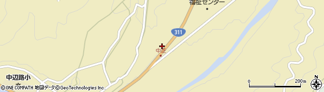 和歌山県田辺市中辺路町栗栖川222周辺の地図
