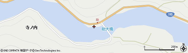 徳島県那賀町（那賀郡）木頭助（日浦）周辺の地図