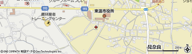 愛媛県東温市見奈良周辺の地図
