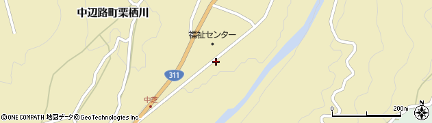 和歌山県田辺市中辺路町栗栖川330周辺の地図