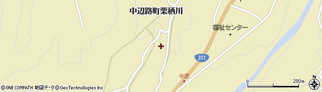 和歌山県田辺市中辺路町栗栖川301周辺の地図
